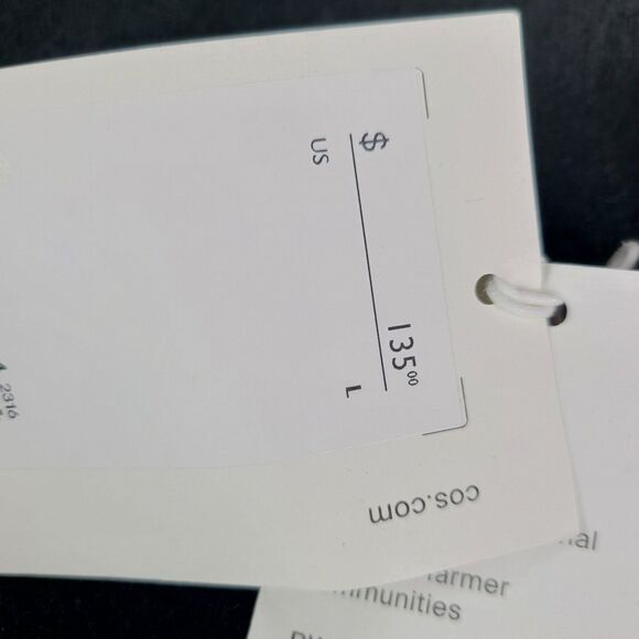 COS L Wool Black Large Full Zip Cardigan Office Career Business - Picture 6 of 12